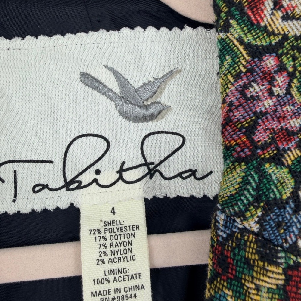 Tabitha Anthropologie Floral Tapestry‎ Blazer Jacket Size 4 - Picture 3 of 12